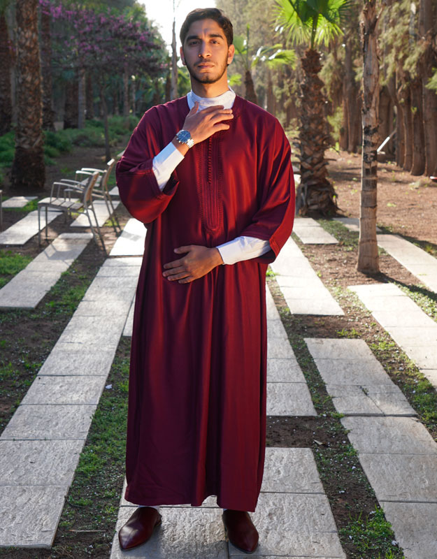 Caftan grenat machine 2024